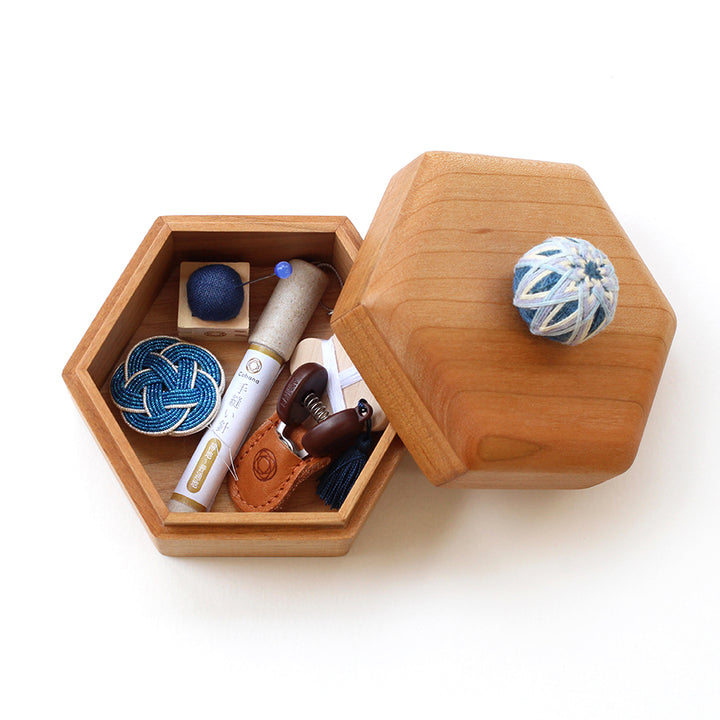 Hexagonal Temari Box Sewing Set