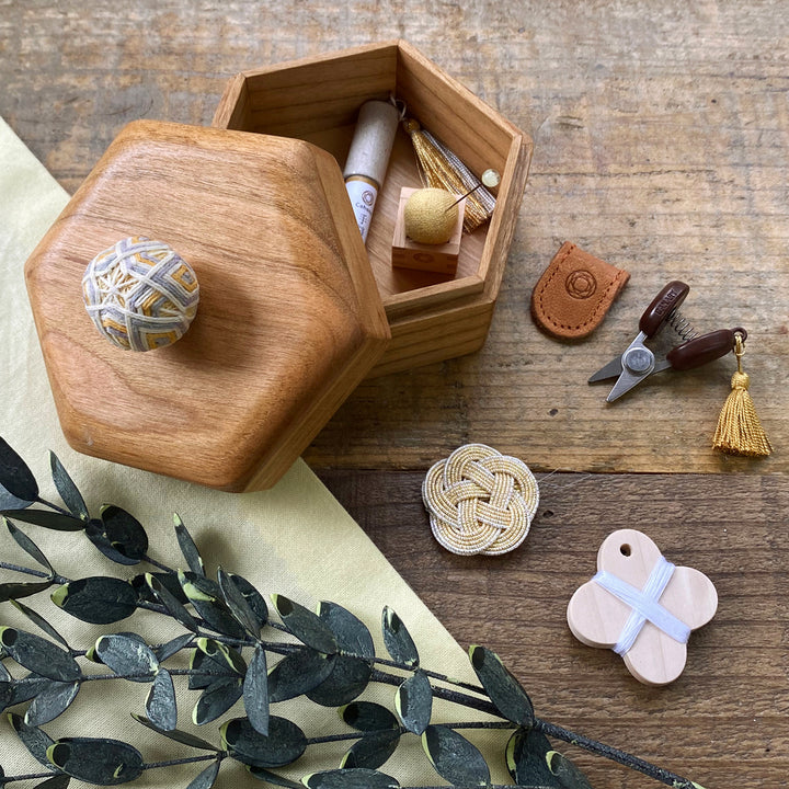 Hexagonal Temari Box Sewing Set