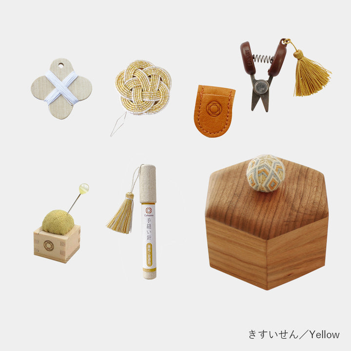 Hexagonal Temari Box Sewing Set