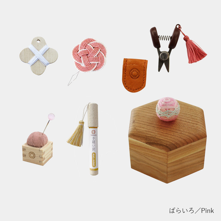Hexagonal Temari Box Sewing Set