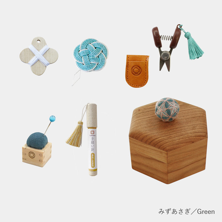 Hexagonal Temari Box Sewing Set