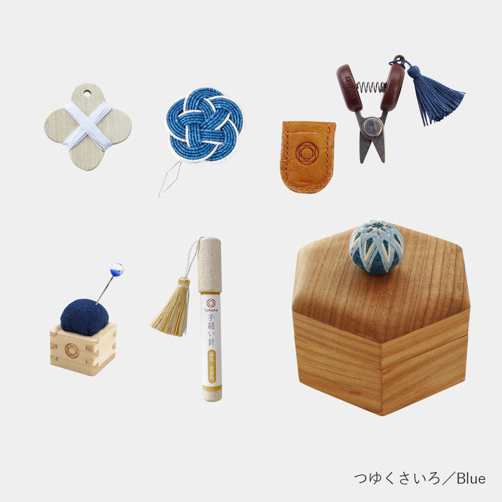 Hexagonal Temari Box Sewing Set