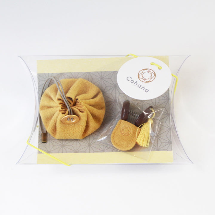 Seki Mini Scissors and Mini Drawstring Pouch Set