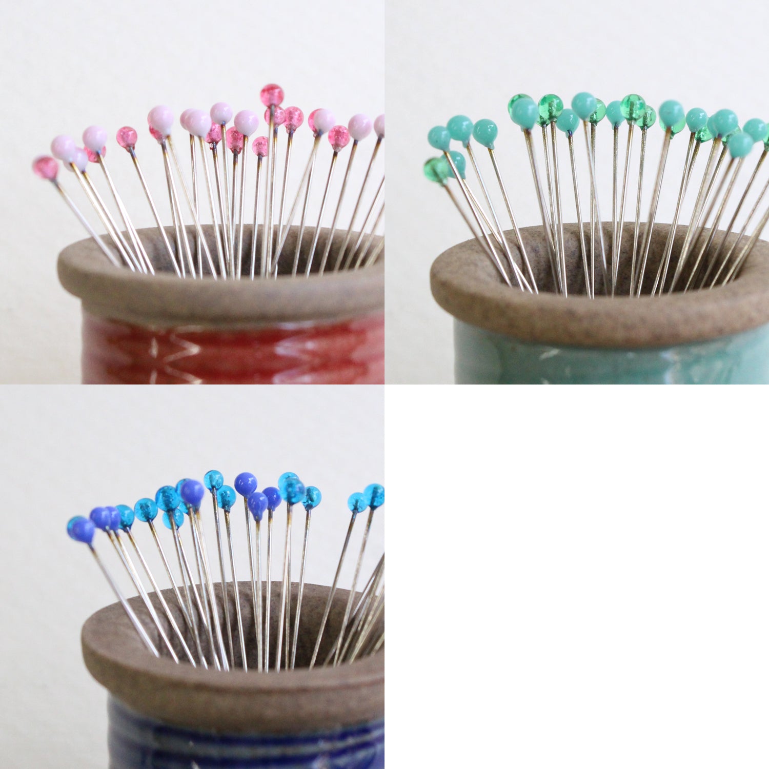 小物 kana . Glass Sewing Pins in a Cherry-Wood Box – Cohana Online Store