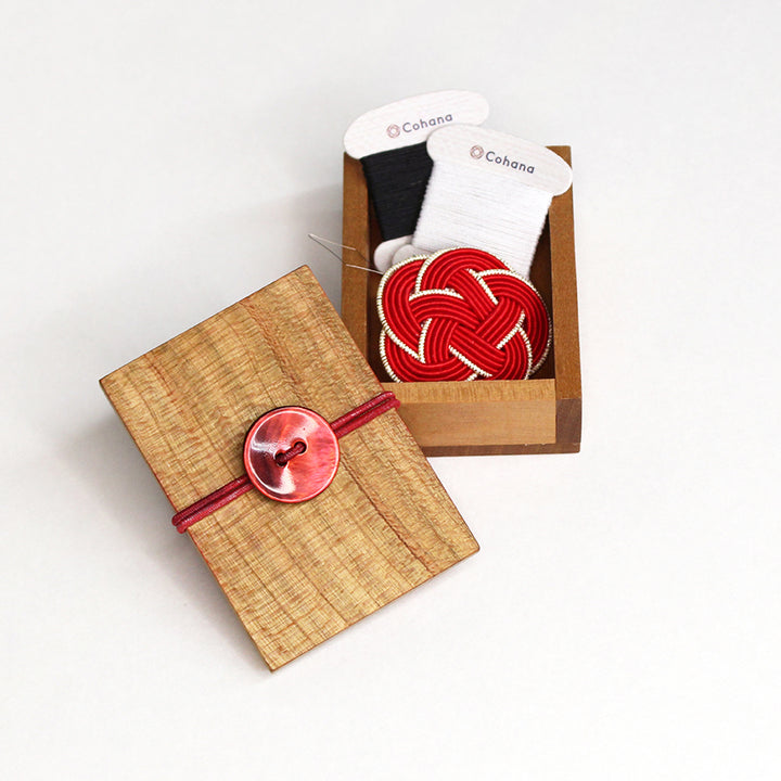 【Pre-order B: Estimated Arrival in Late-November】Portable Tool Case with Oak Base Sewing Set RED