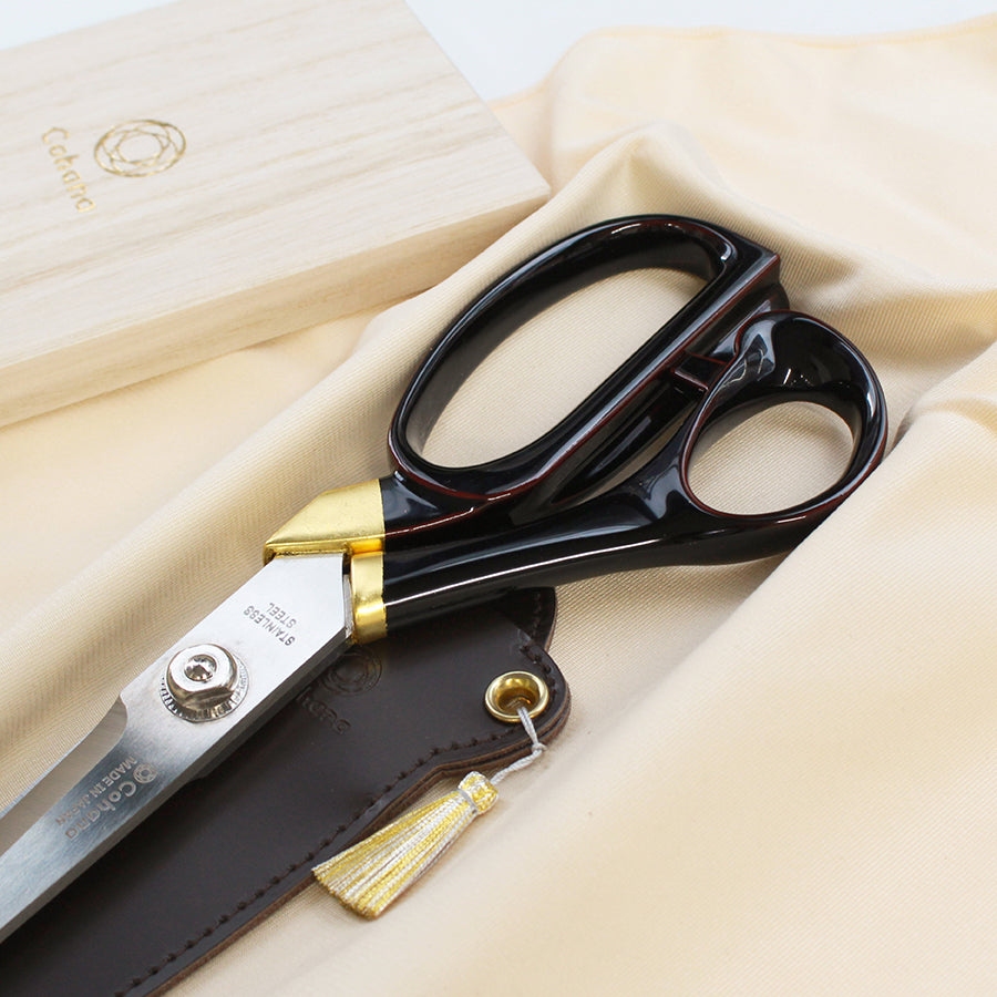 Sewing Shears with Lacquered Handles and Gold Leaf Tamenuri(45-442)