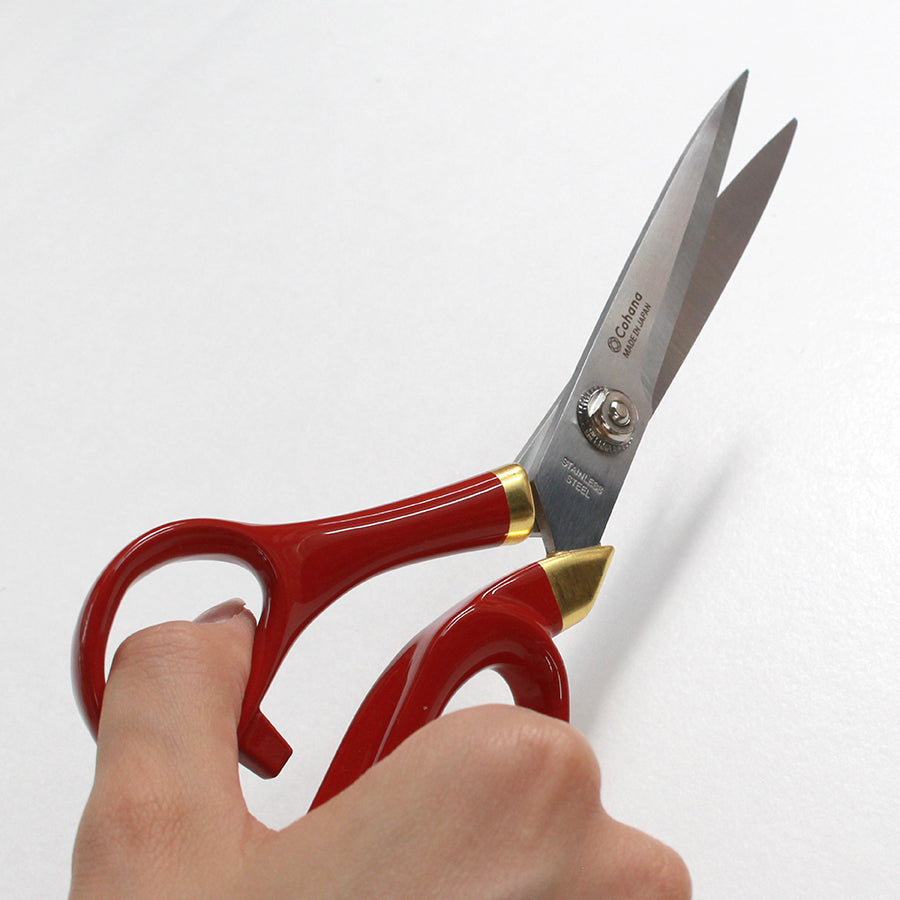 Sewing Shears with Lacquered Handles and Gold Leaf Shunuri(45-443)