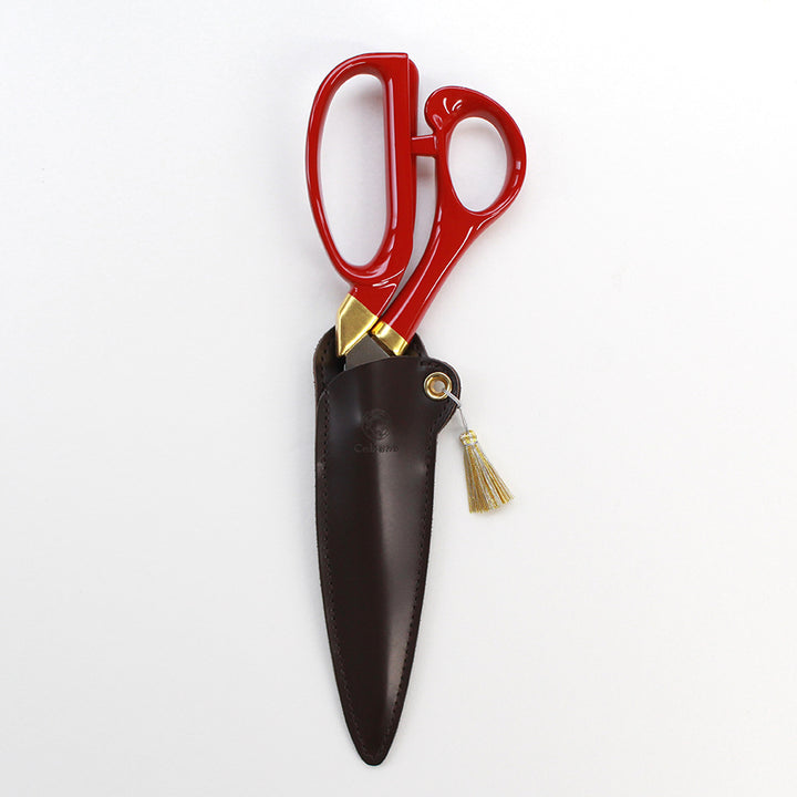 Sewing Shears with Lacquered Handles and Gold Leaf Shunuri(45-443)