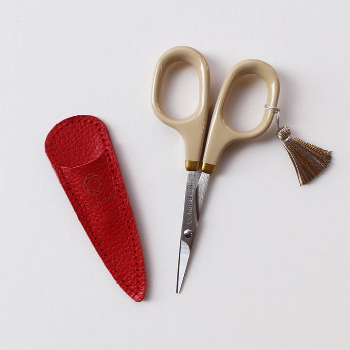 Mini Waxed Canvas Tote Sewing Set with Small Scissors with Lacquered Handles