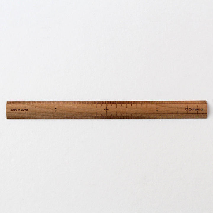 【Pre-order: Estimated Arrival in Late April】Sakura Wooden Ruler 20cm (45-348)