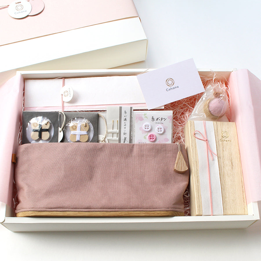 Canvas Pouch Sewing Set SAKURA (45-355)