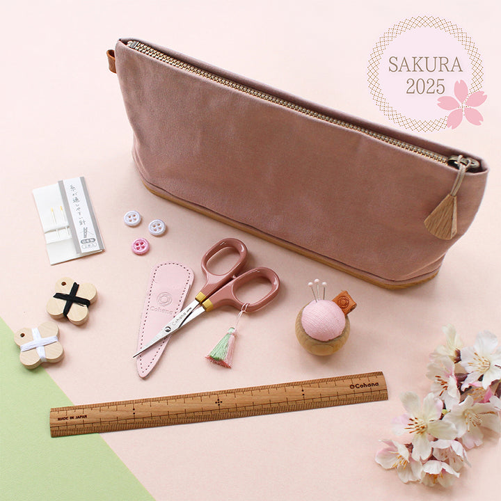 Canvas Pouch Sewing Set SAKURA (45-355)