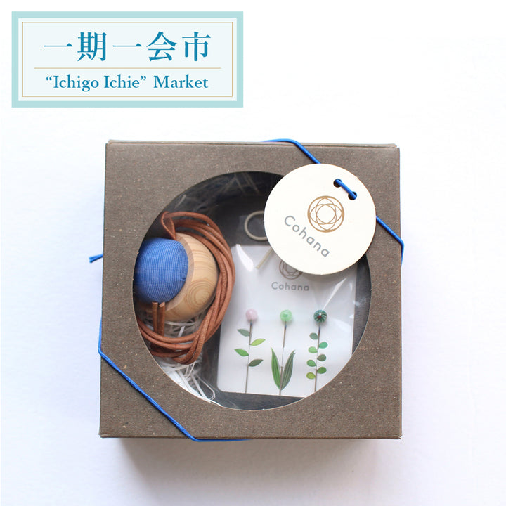 【“Ichigo Ichie” Market】Tombo-dama Sewing Pins and Cypress Pincushion Necklace