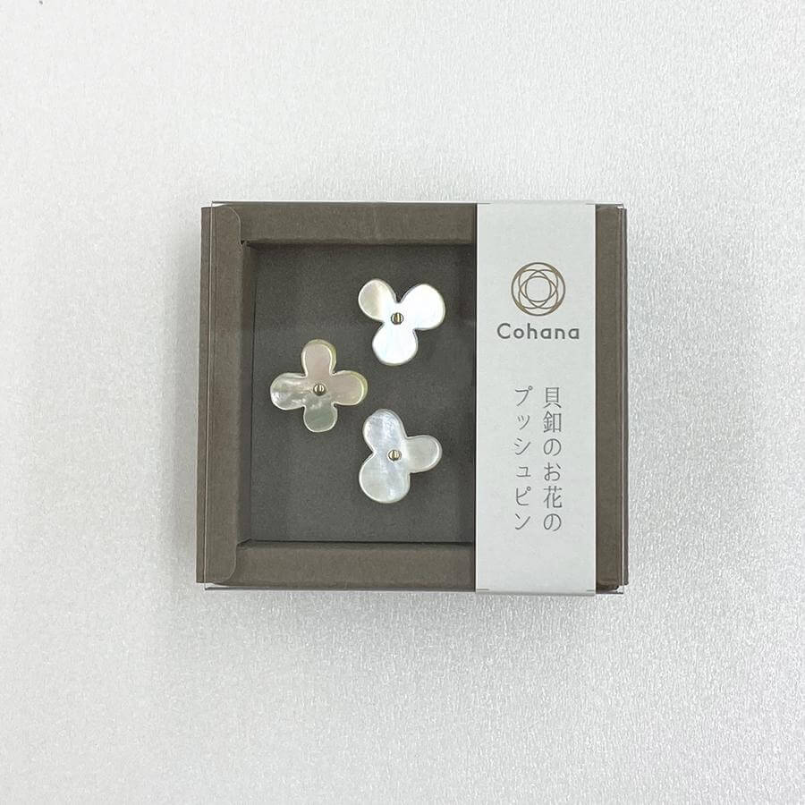 貝釦のお花のプッシュピン 単色 - Cohana Online Store