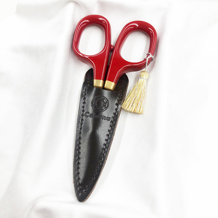 Small Scissors with Lacquered Handles (Shunuri) (45-140)