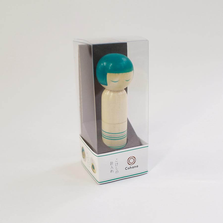 Cohana Kokeshi Doll Nadelkissen Set Gelb - Japanisches Nähzubehör Mit Fadeneinfädel